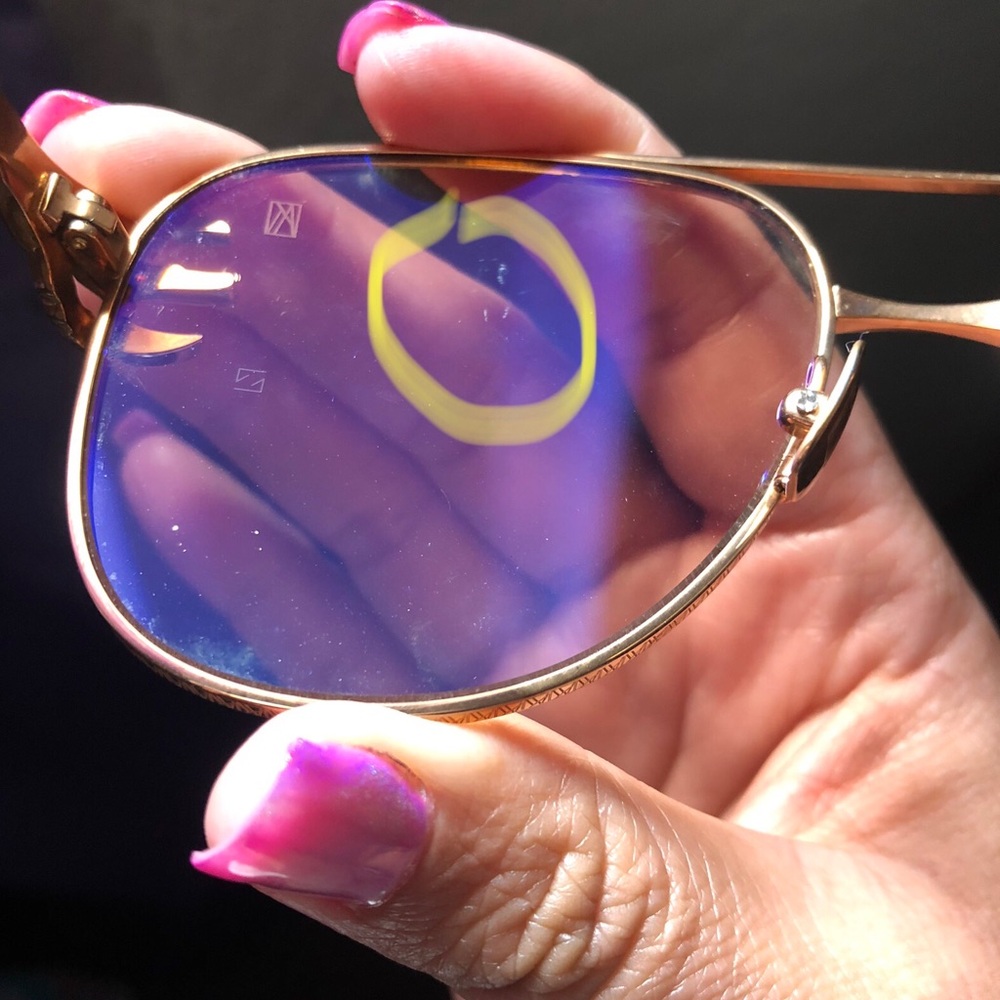 Used Anna Karin Karlsson Rose Gold/Gold Aviator Sunglasses Claw Voyage - Picture 10 of 16